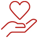 an icon of a heart with a hand holding it from underneath