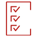 an icon of a piece of paper with three checkmarks on it